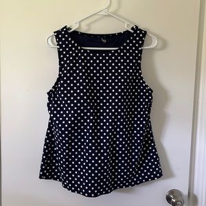 Lands’ End High Neck Polka Dot Swim Top!!